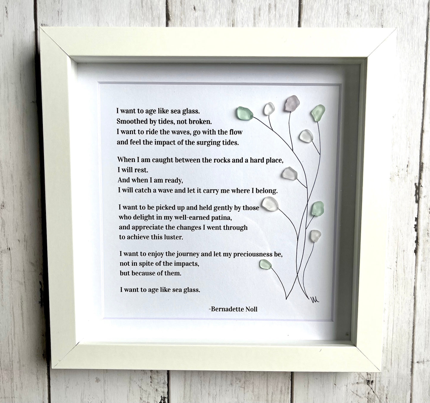 Age Like Sea Glass Poem - pastel