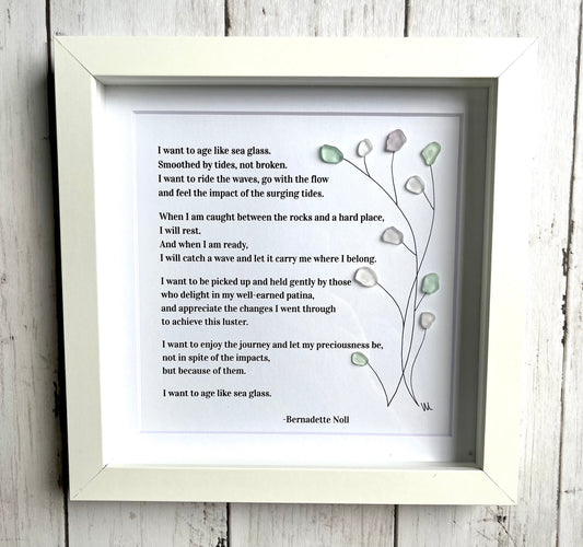 Age Like Sea Glass Poem - pastel