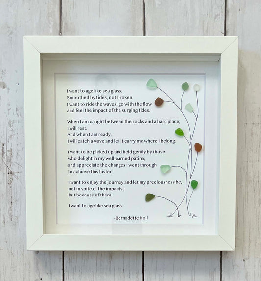 Age Like Sea Glass Poem - multi