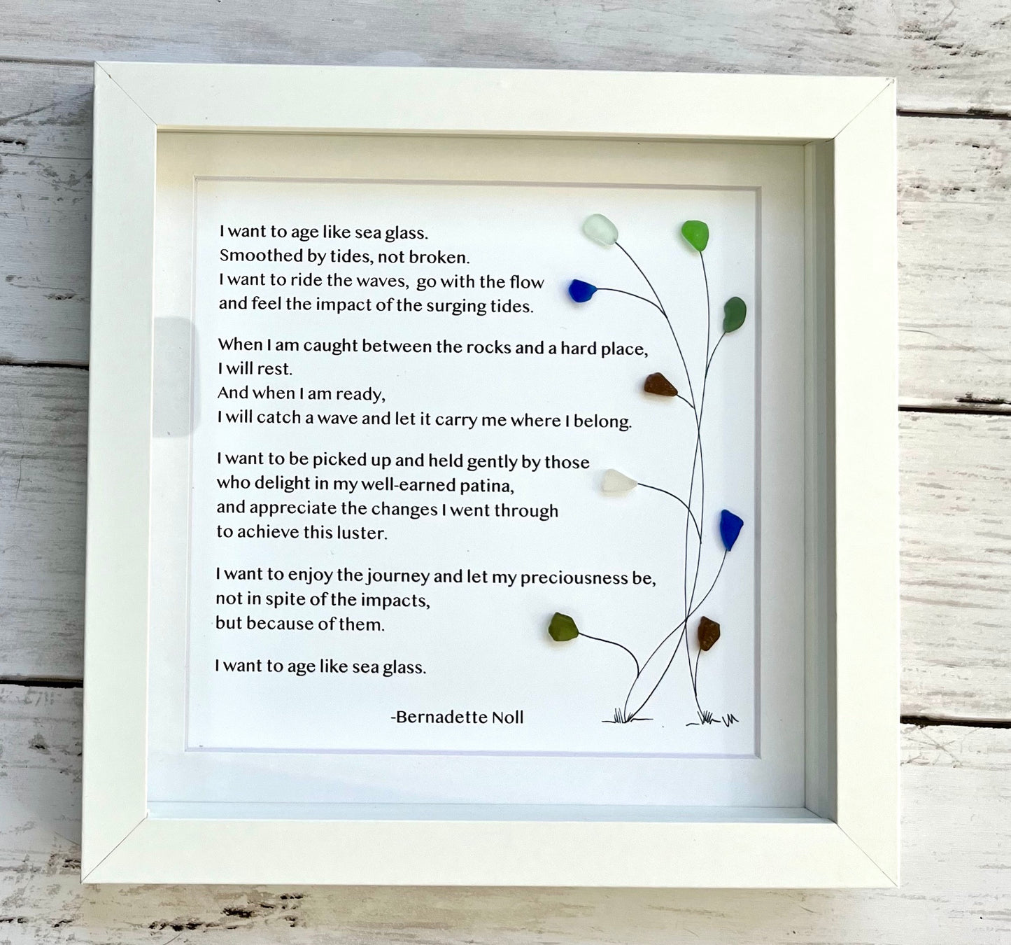 Age Like Sea Glass Poem - multi