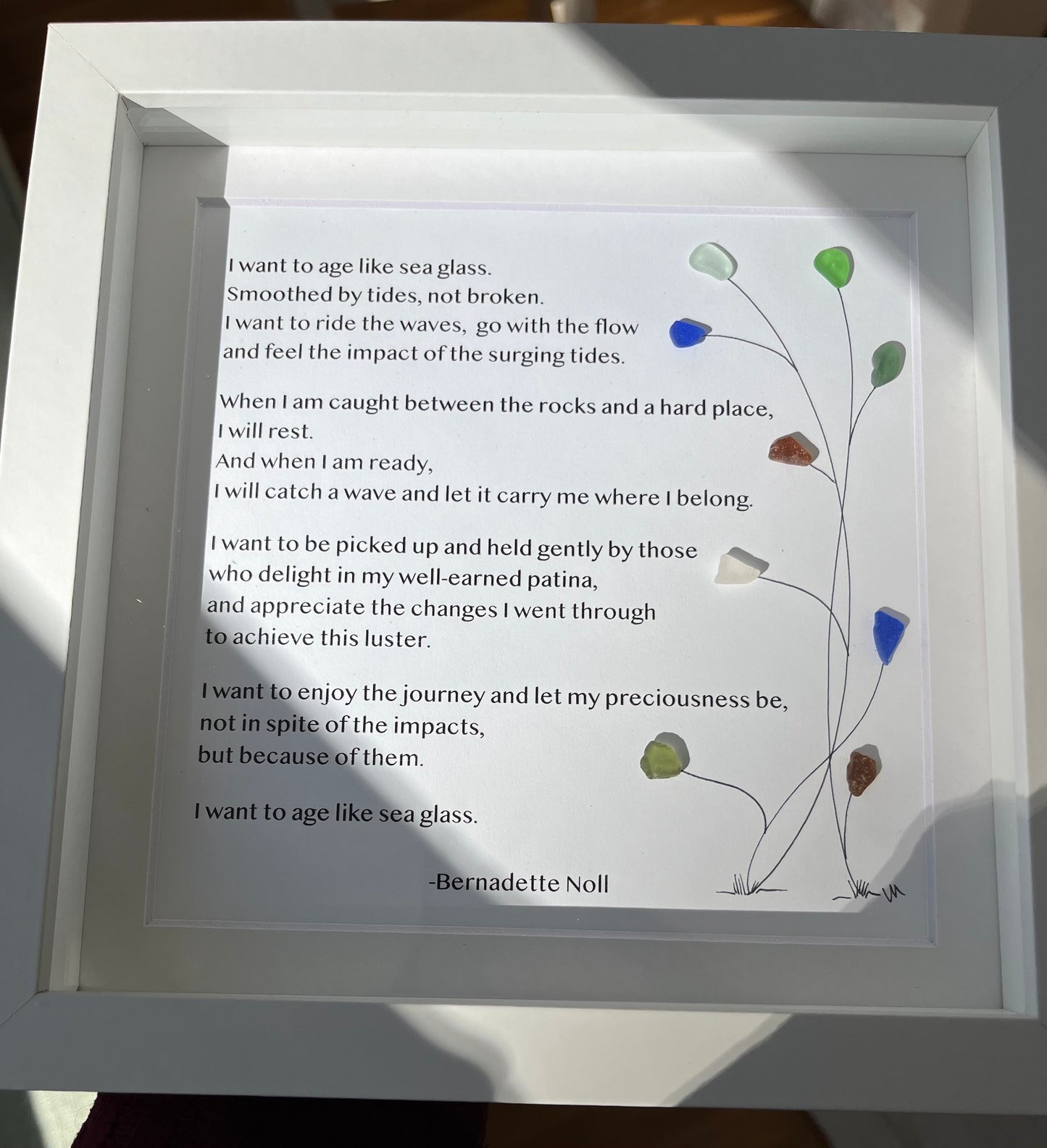 Age Like Sea Glass Poem - multi